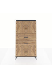 Arges Dolap 3 Raflı 2 Çekmeceli 4 Kapaklı 88x30x163 - S21M170V6A