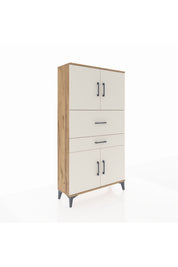 Arges Dolap 3 Raflı 2 Çekmeceli 4 Kapaklı 88x30x163 - S21M170V7A