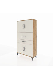 Arges Dolap 3 Raflı 2 Çekmeceli 4 Kapaklı 88x30x163 - S21M170V7A