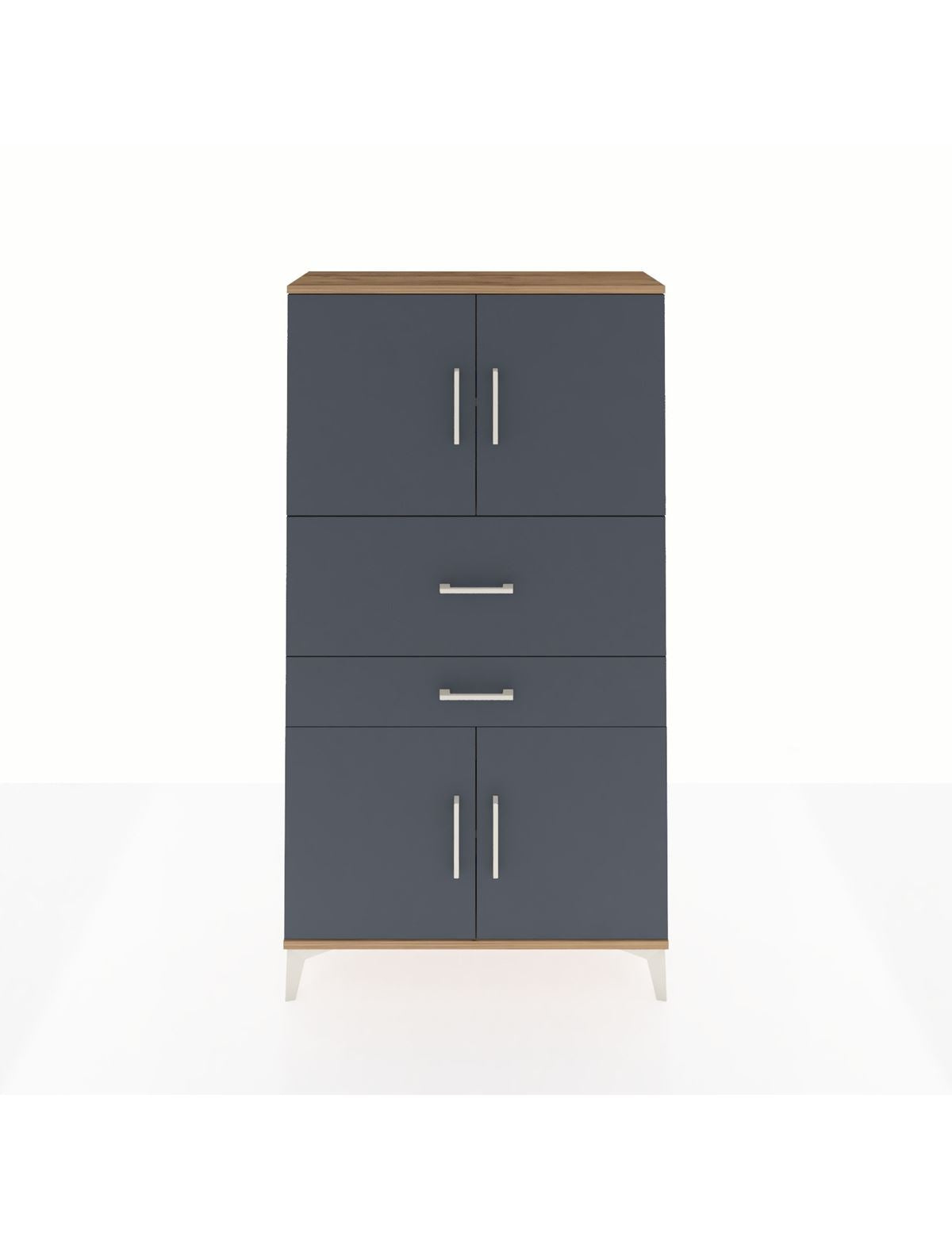 Arges Dolap 3 Raflı 2 Çekmeceli 4 Kapaklı 88x30x163 - S21M170V8A