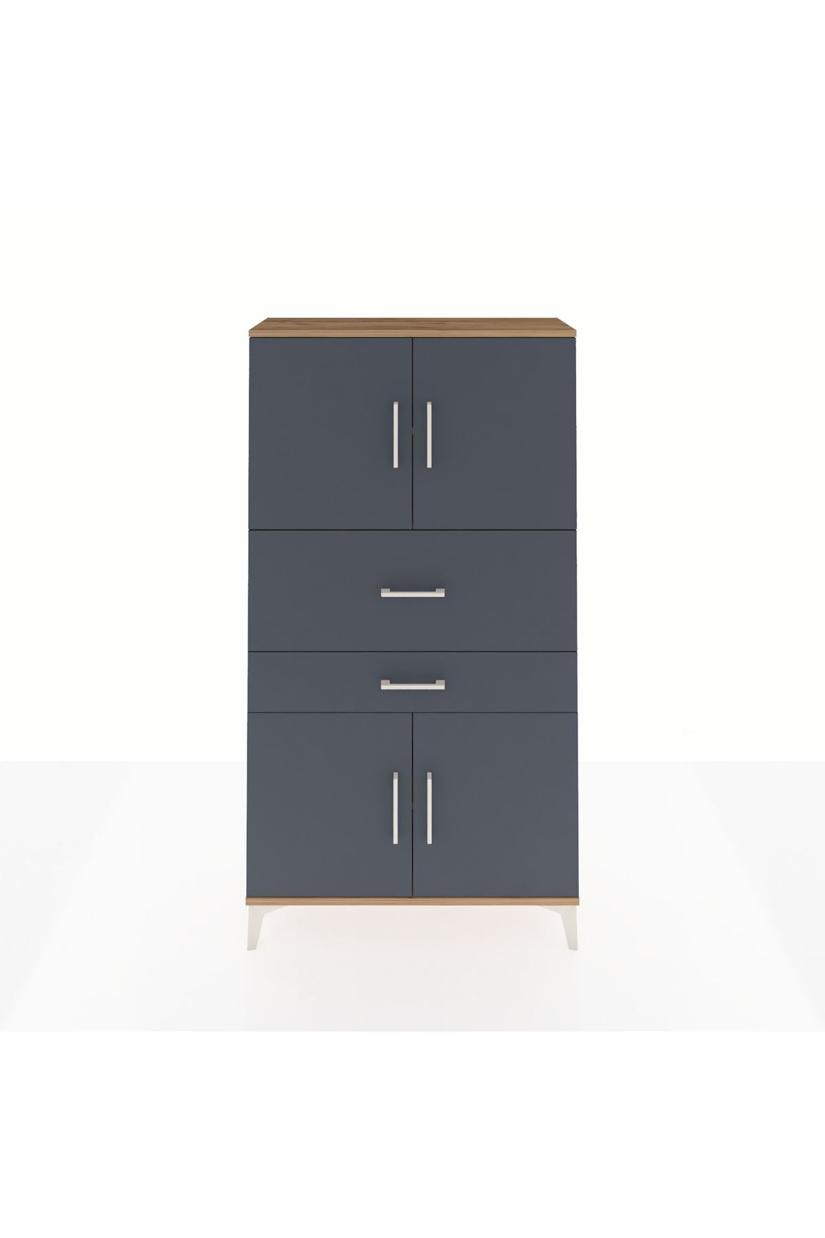 Arges Dolap 3 Raflı 2 Çekmeceli 4 Kapaklı 88x30x163 - S21M170V8A