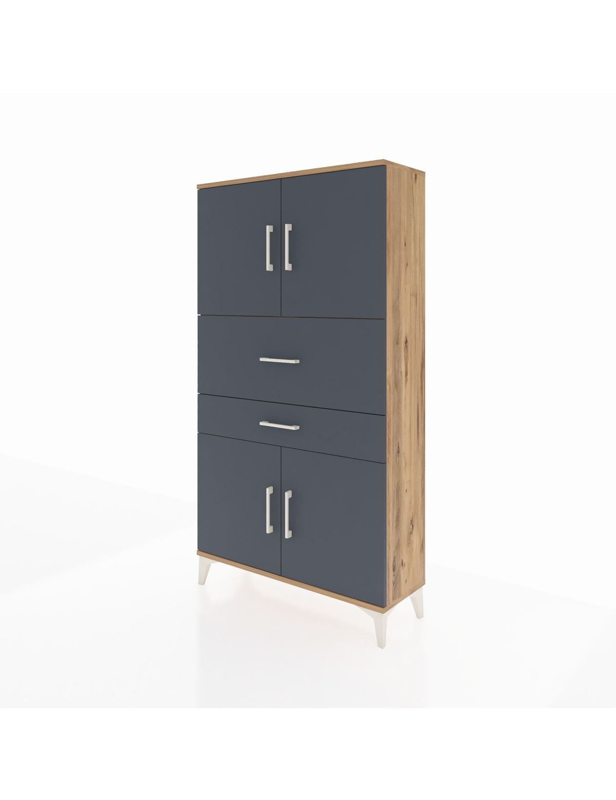 Arges Dolap 3 Raflı 2 Çekmeceli 4 Kapaklı 88x30x163 - S21M170V8A
