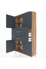 Arges Dolap 3 Raflı 2 Çekmeceli 4 Kapaklı 88x30x163 - S21M170V8A