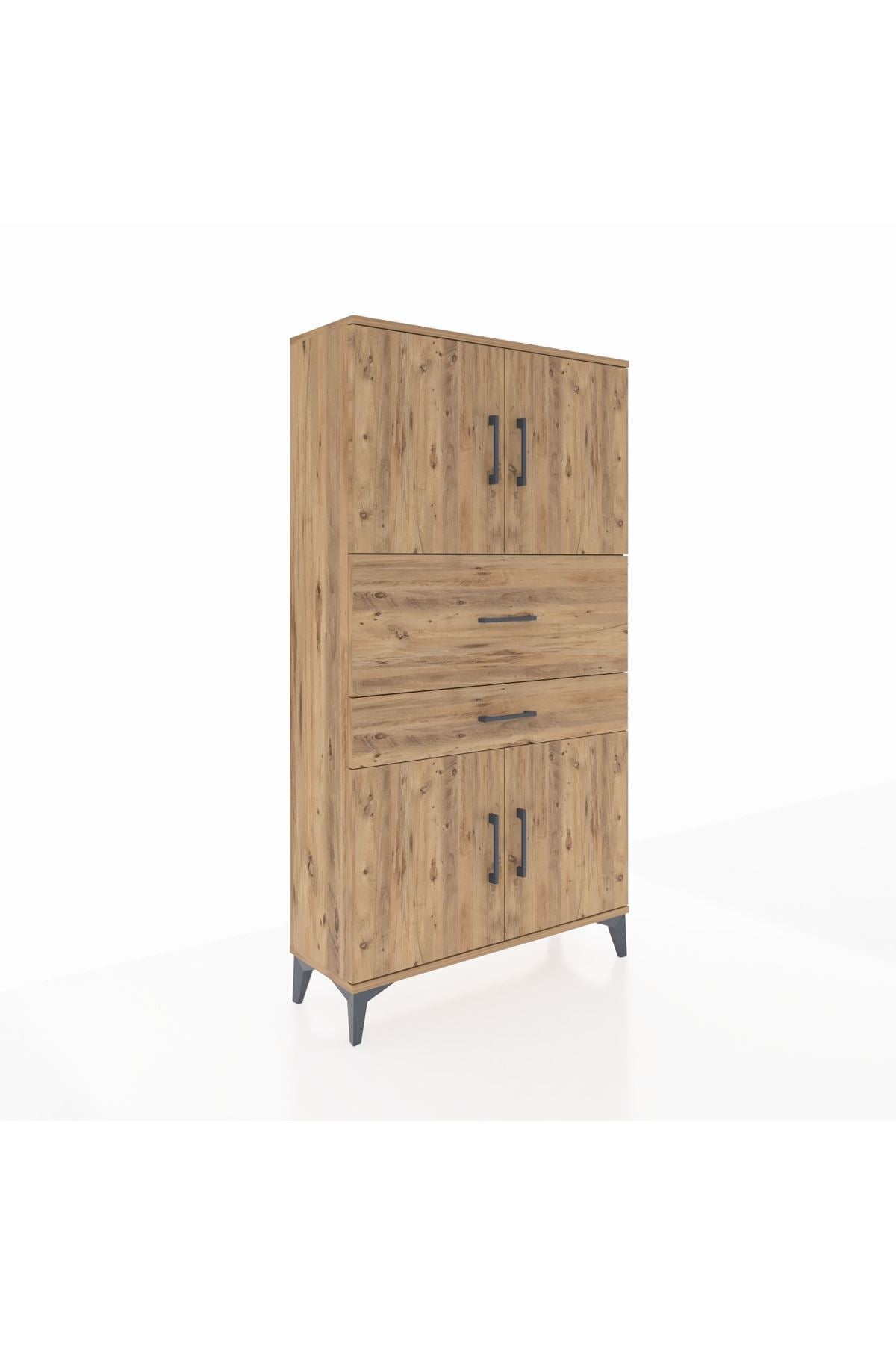 Arges Dolap 3 Raflı 2 Çekmeceli 4 Kapaklı 88x30x163 - S21M170V9A