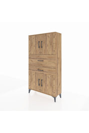 Arges Dolap 3 Raflı 2 Çekmeceli 4 Kapaklı 88x30x163 - S21M170V9A