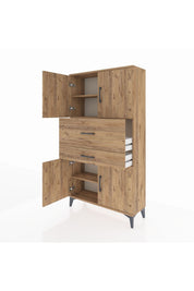 Arges Dolap 3 Raflı 2 Çekmeceli 4 Kapaklı 88x30x163 - S21M170V9A