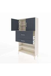 Arges Dolap 3 Raflı 2 Çekmeceli 2 Kapaklı 88x30x163 - S21M172V2A