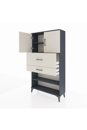 Arges Dolap 3 Raflı 2 Çekmeceli 2 Kapaklı 88x30x163 - S21M172V4A