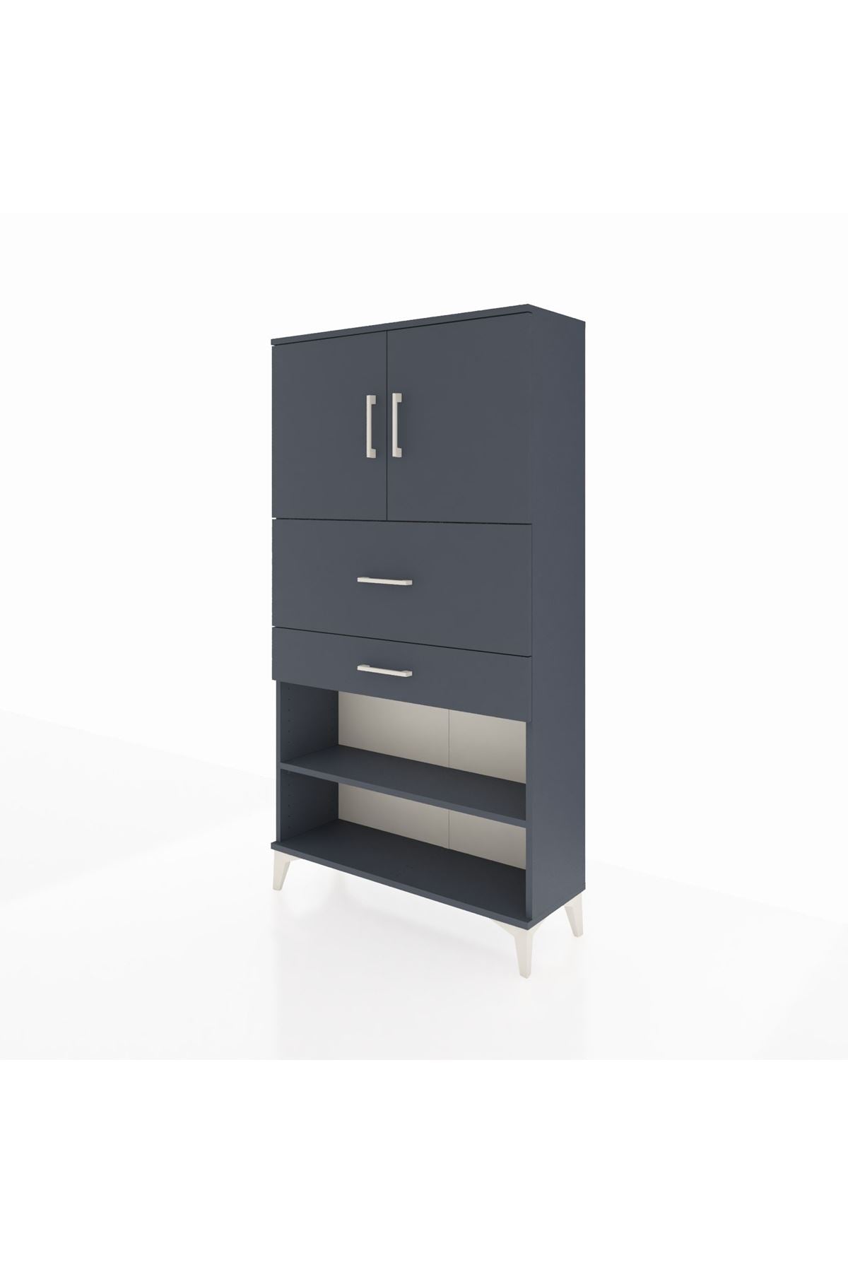Arges Dolap 3 Raflı 2 Çekmeceli 2 Kapaklı 88x30x163 - S21M172V5A