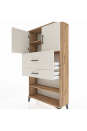 Arges Dolap 3 Raflı 2 Çekmeceli 2 Kapaklı 88x30x163 - S21M172V7A