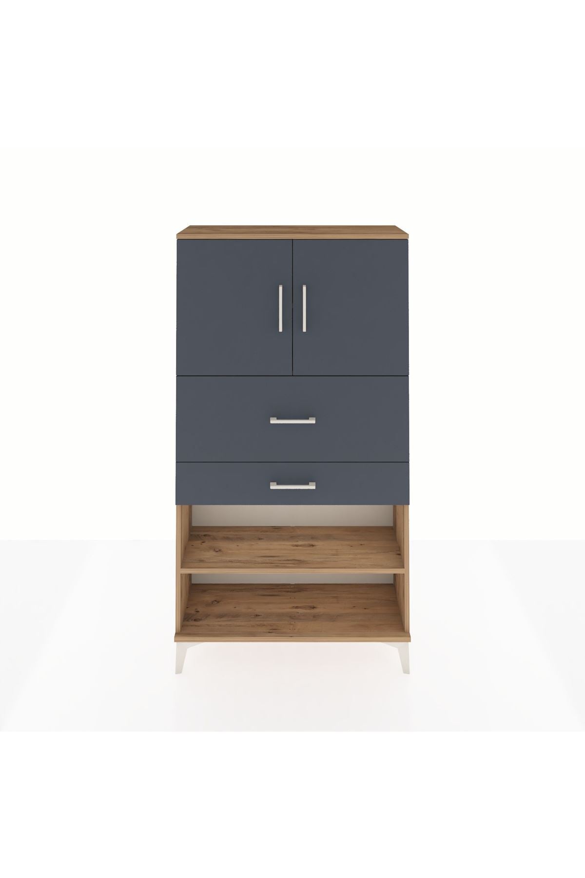 Arges Dolap 3 Raflı 2 Çekmeceli 2 Kapaklı 88x30x163 - S21M172V8A
