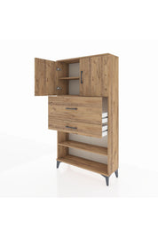 Arges Dolap 3 Raflı 2 Çekmeceli 2 Kapaklı 88x30x163 - S21M172V9A