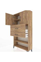 Arges Dolap 3 Raflı 2 Çekmeceli 2 Kapaklı 88x30x163 - S21M172V9A