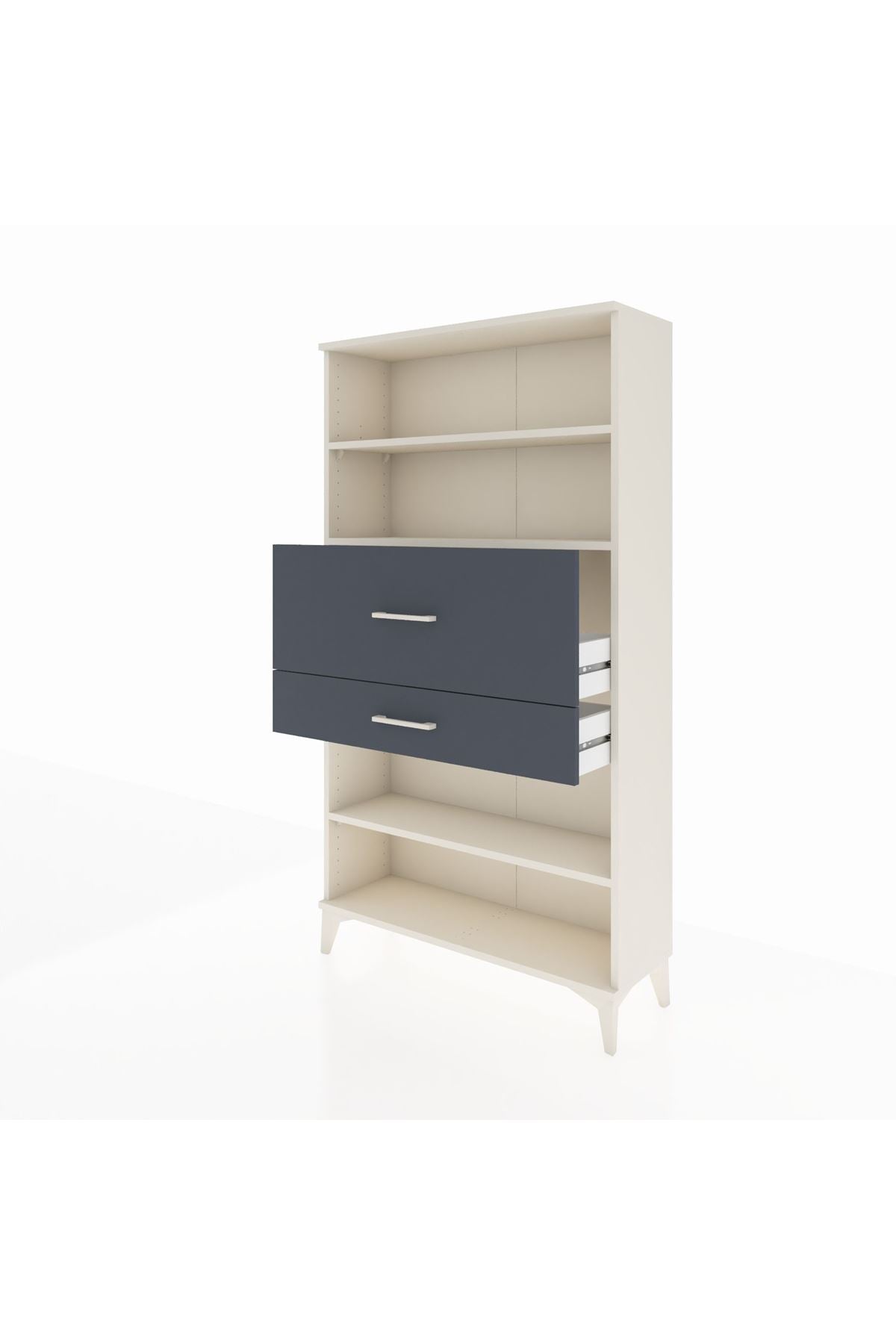 Arges Dolap 3 Raflı 2 Çekmeceli 88x30x163 - S21M173V2A