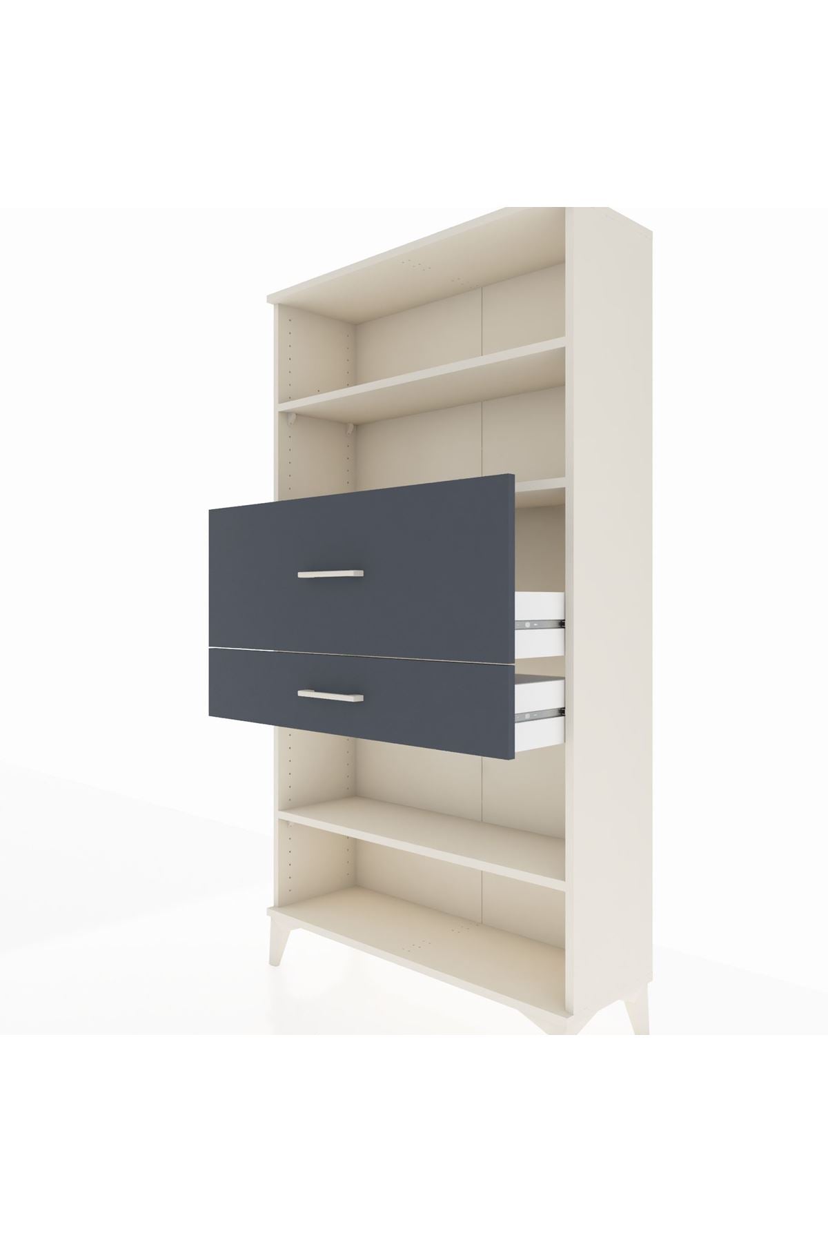 Arges Dolap 3 Raflı 2 Çekmeceli 88x30x163 - S21M173V2A