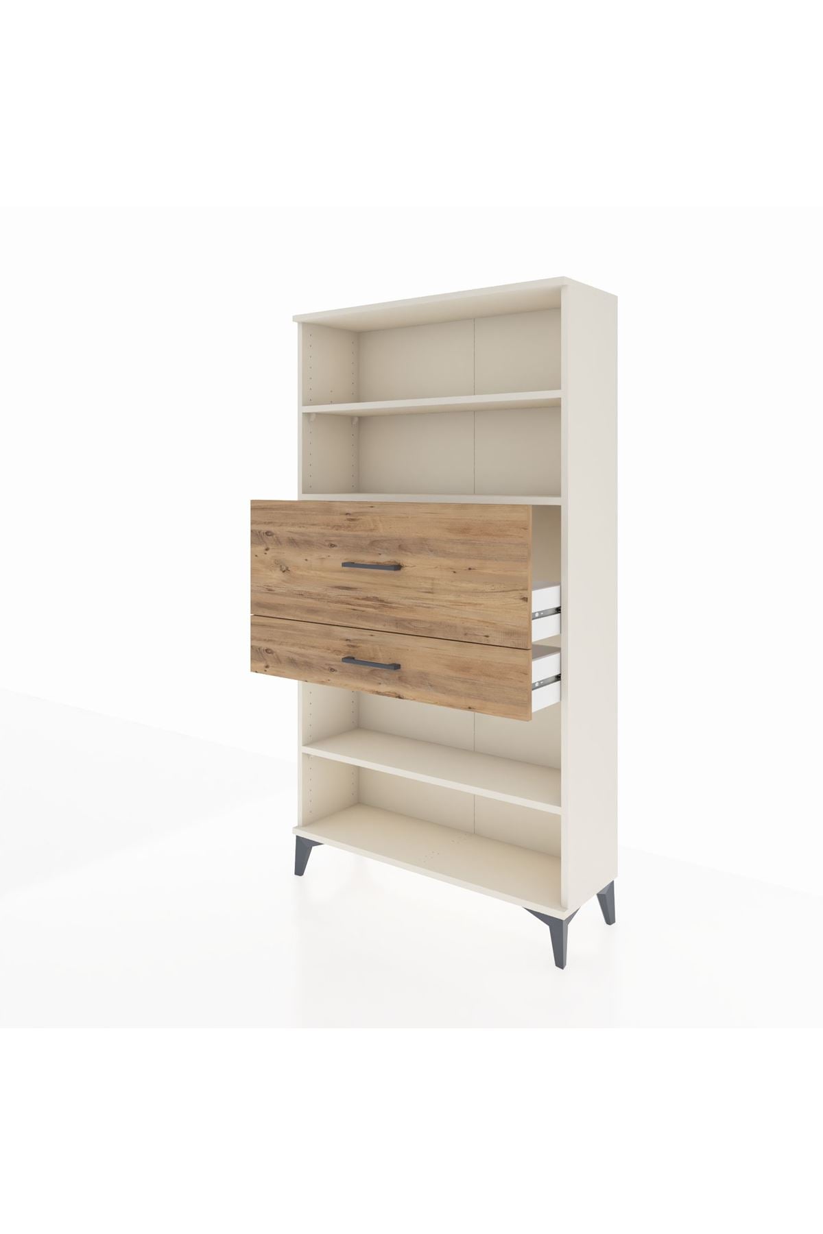 Arges Dolap 3 Raflı 2 Çekmeceli 88x30x163 - S21M173V3A