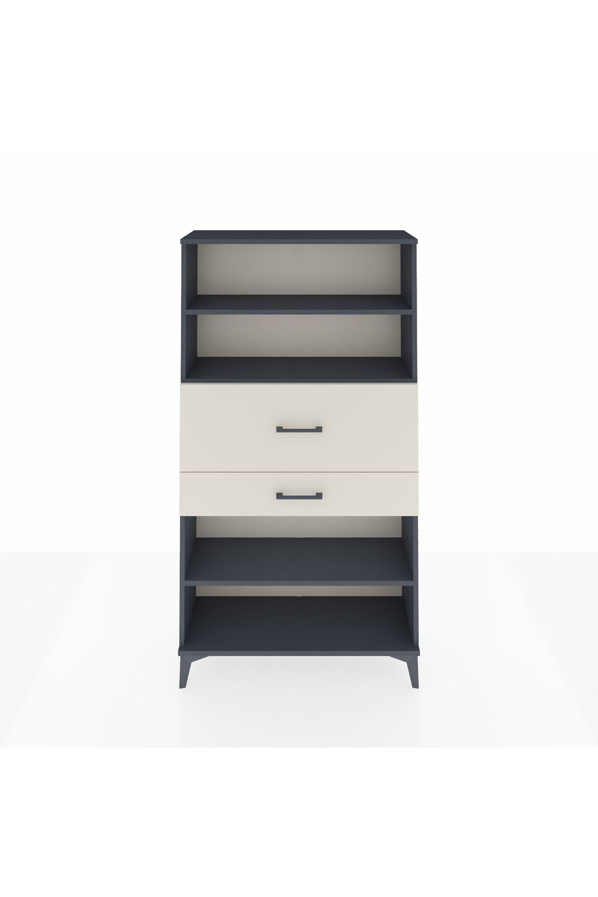 Arges Dolap 3 Raflı 2 Çekmeceli 88x30x163 - S21M173V4A