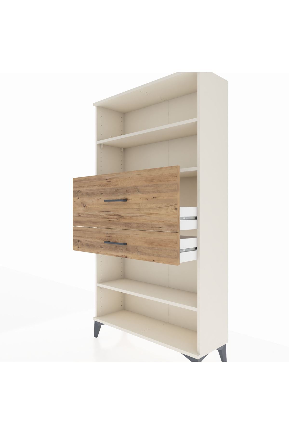 Arges Dolap 3 Raflı 2 Çekmeceli 88x30x163 - S21M173V3A
