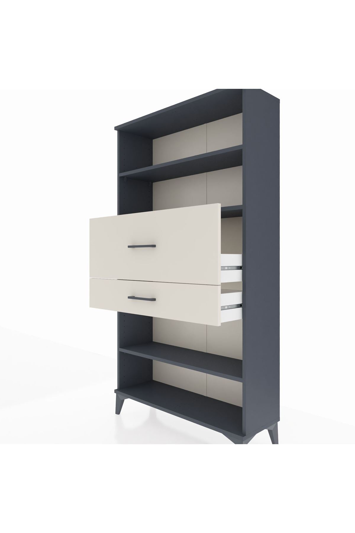Arges Dolap 3 Raflı 2 Çekmeceli 88x30x163 - S21M173V4A