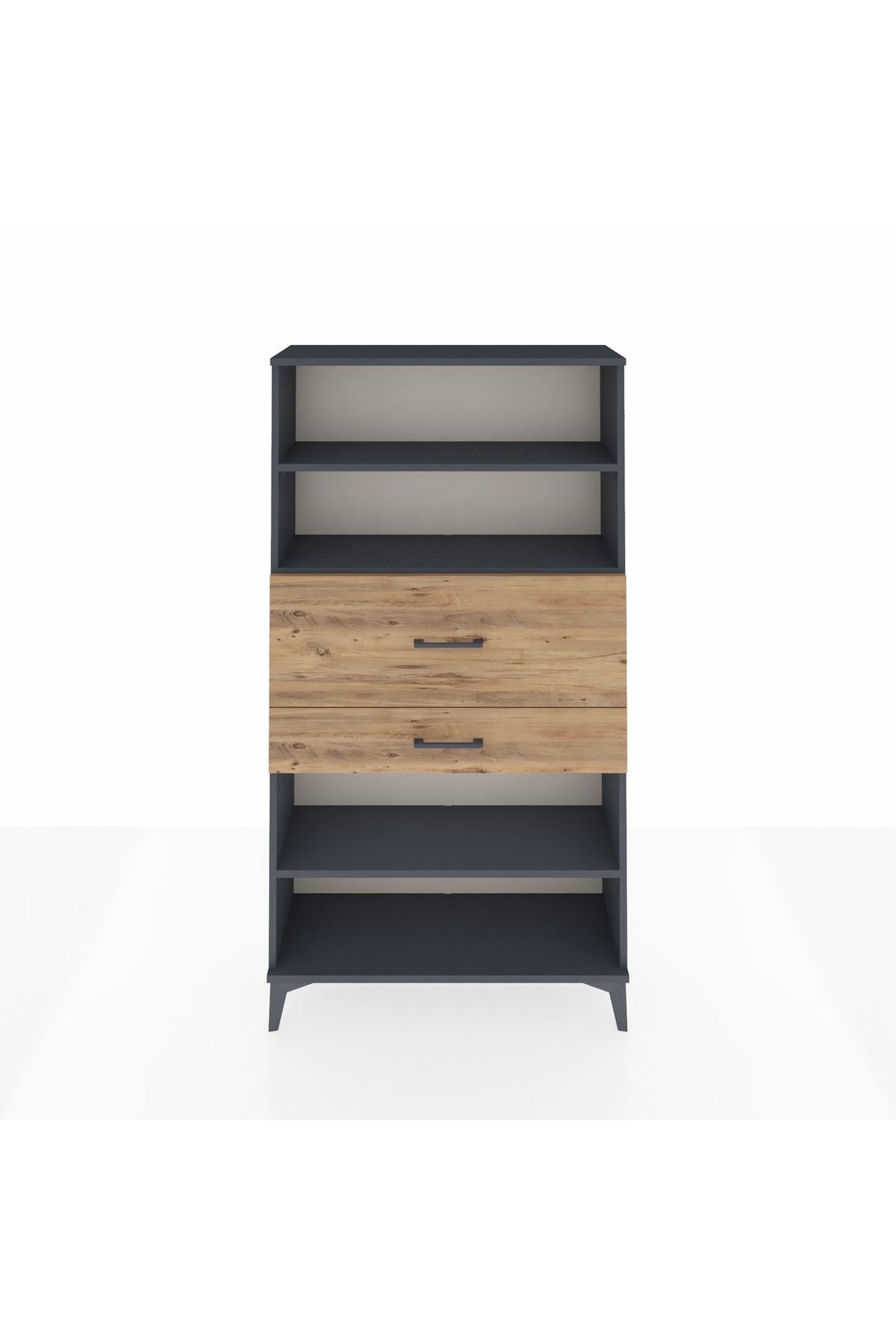 Arges Dolap 3 Raflı 2 Çekmeceli 88x30x163 - S21M173V6A