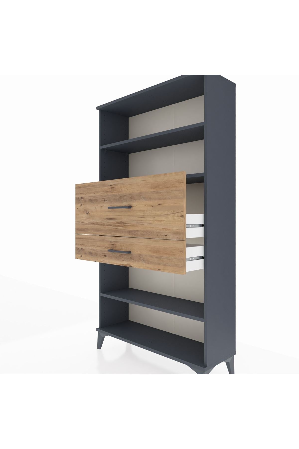 Arges Dolap 3 Raflı 2 Çekmeceli 88x30x163 - S21M173V6A