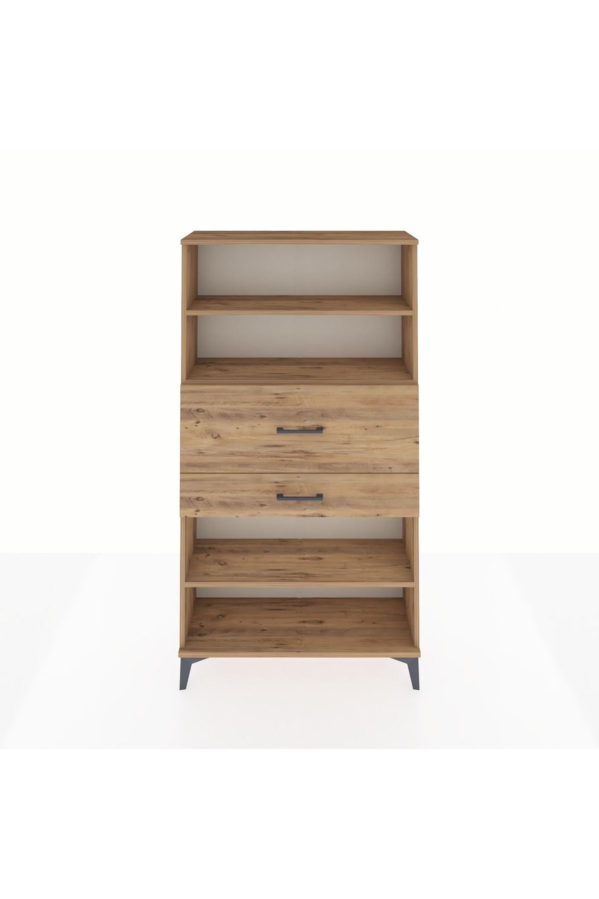 Arges Dolap 3 Raflı 2 Çekmeceli 88x30x163 - S21M173V9A