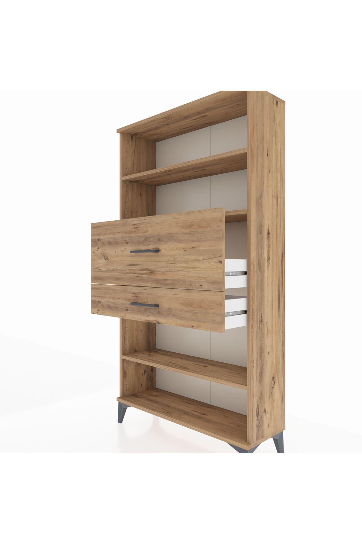 Arges Dolap 3 Raflı 2 Çekmeceli 88x30x163 - S21M173V9A
