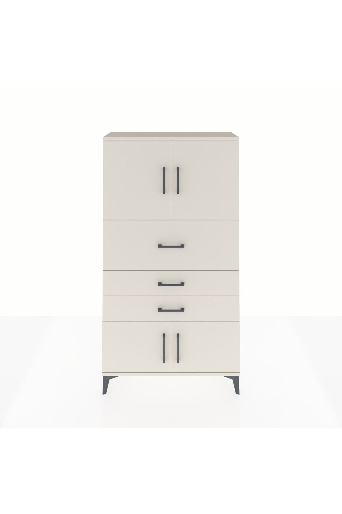 Arges Dolap 2 Raflı 3 Çekmeceli 4 Kapaklı 88x30x163 - S21M174V1A