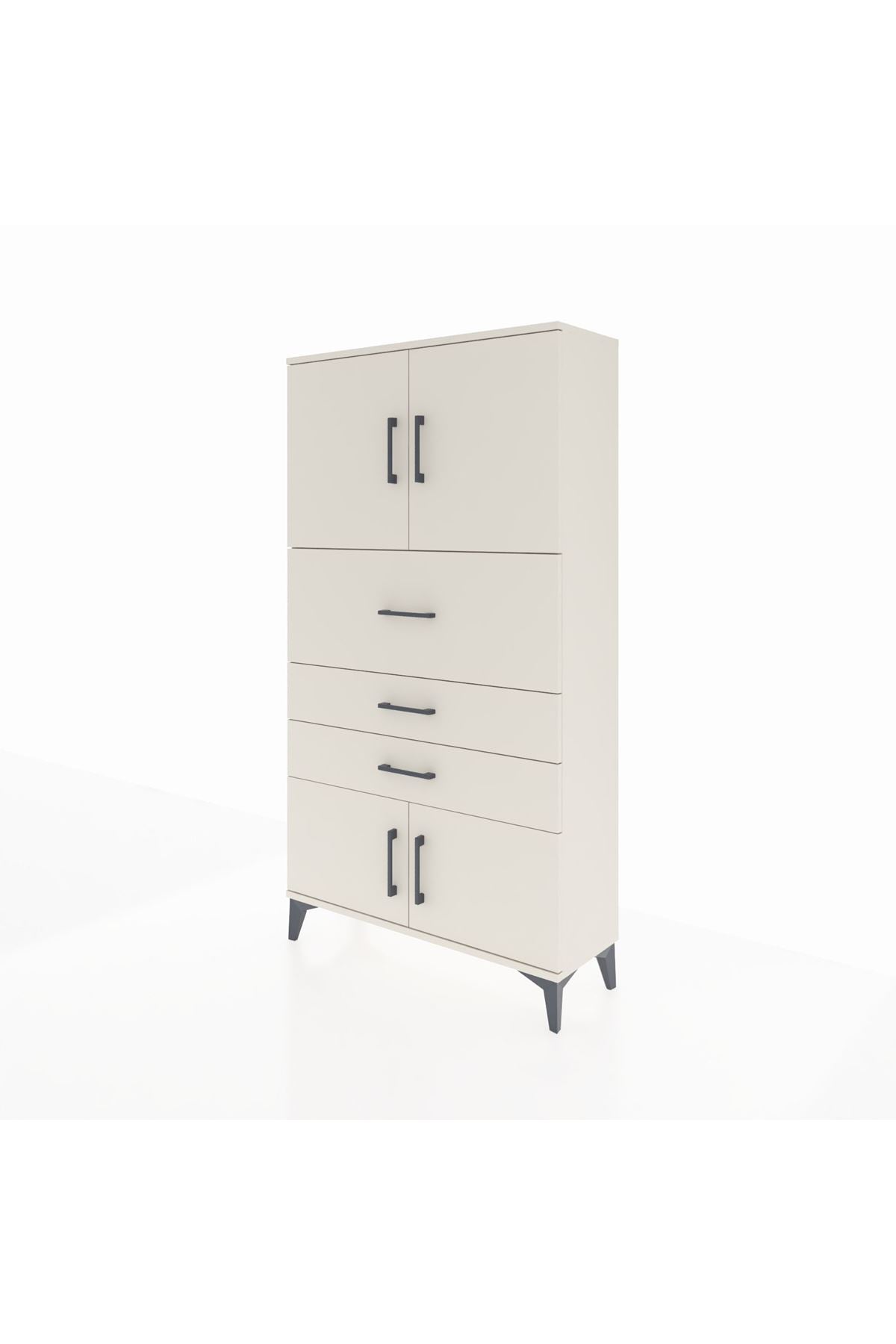 Arges Dolap 2 Raflı 3 Çekmeceli 4 Kapaklı 88x30x163 - S21M174V1A