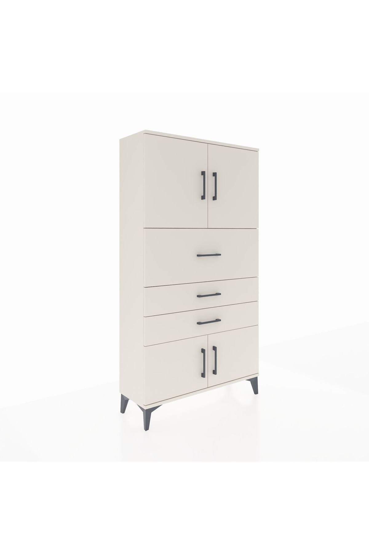 Arges Dolap 2 Raflı 3 Çekmeceli 4 Kapaklı 88x30x163 - S21M174V1A