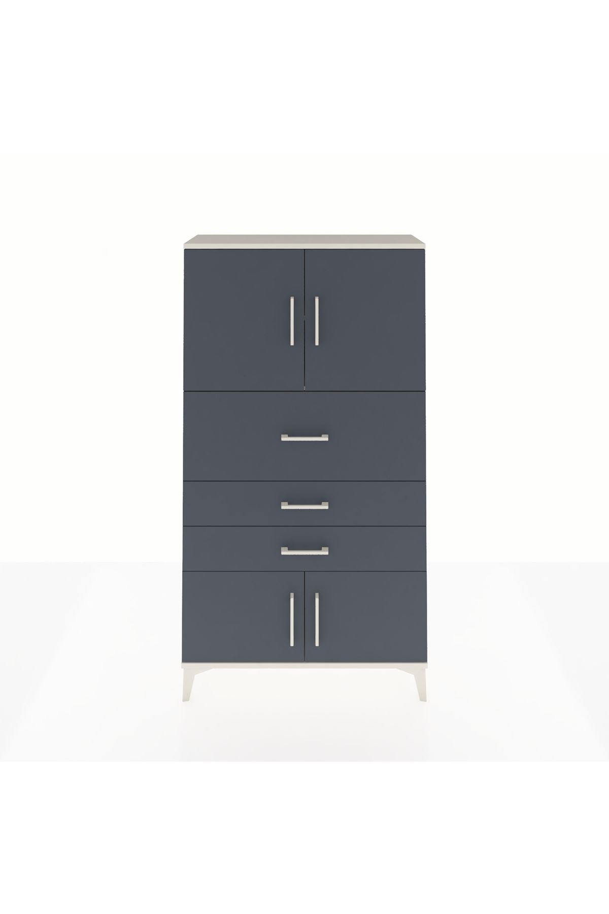 Arges Dolap 2 Raflı 3 Çekmeceli 4 Kapaklı 88x30x163 - S21M174V2A