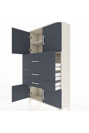 Arges Dolap 2 Raflı 3 Çekmeceli 4 Kapaklı 88x30x163 - S21M174V2A