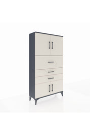 Arges Dolap 2 Raflı 3 Çekmeceli 4 Kapaklı 88x30x163 - S21M174V4A