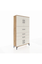 Arges Dolap 2 Raflı 3 Çekmeceli 4 Kapaklı 88x30x163 - S21M174V7A