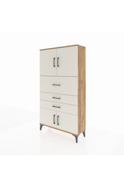 Arges Dolap 2 Raflı 3 Çekmeceli 4 Kapaklı 88x30x163 - S21M174V7A