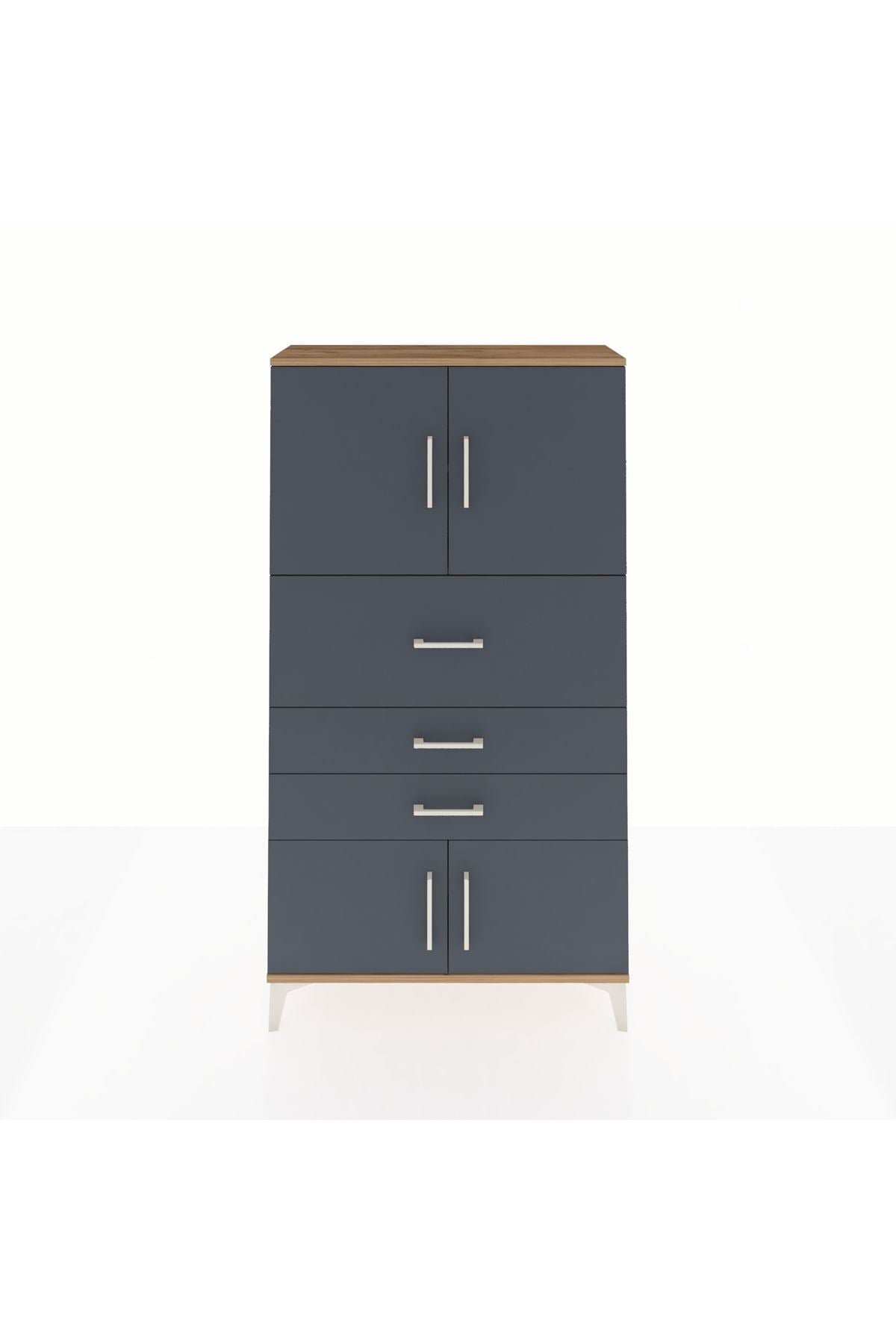 Arges Dolap 2 Raflı 3 Çekmeceli 4 Kapaklı 88x30x163 - S21M174V8A