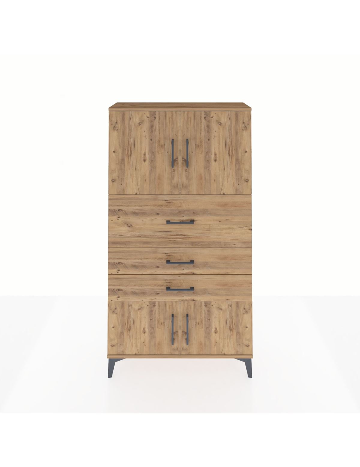 Arges Dolap 2 Raflı 3 Çekmeceli 4 Kapaklı 88x30x163 - S21M174V9A