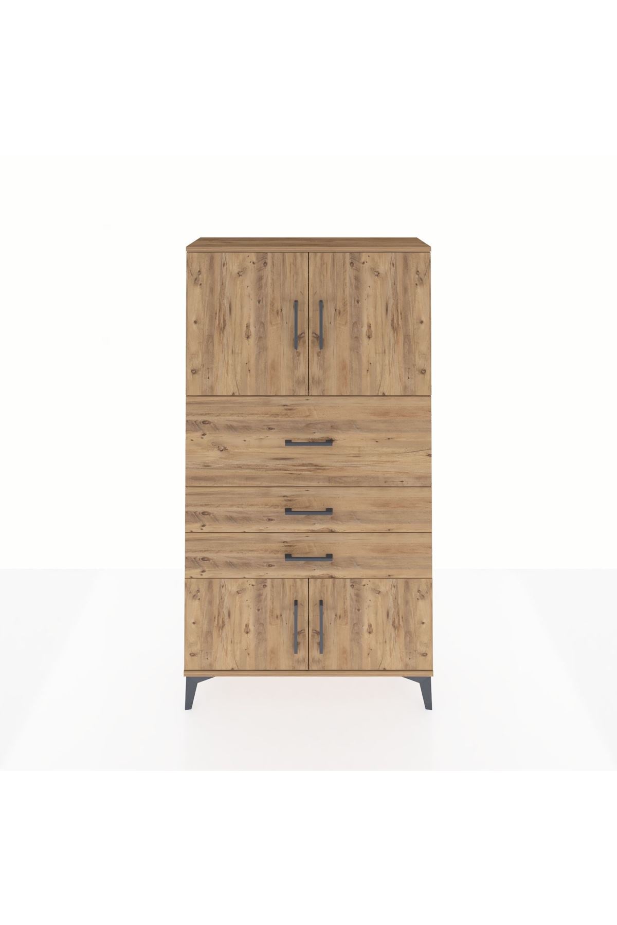 Arges Dolap 2 Raflı 3 Çekmeceli 4 Kapaklı 88x30x163 - S21M174V9A