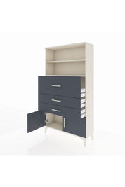 Arges Dolap 2 Raflı 3 Çekmeceli 2 Kapaklı 88x30x163 - S21M175V2A