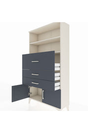 Arges Dolap 2 Raflı 3 Çekmeceli 2 Kapaklı 88x30x163 - S21M175V2A