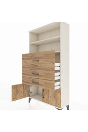 Arges Dolap 2 Raflı 3 Çekmeceli 2 Kapaklı 88x30x163 - S21M175V3A