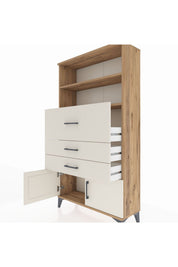 Arges Dolap 2 Raflı 3 Çekmeceli 2 Kapaklı 88x30x163 - S21M175V7A
