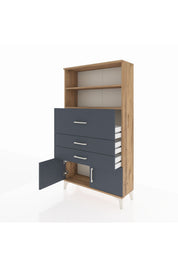 Arges Dolap 2 Raflı 3 Çekmeceli 2 Kapaklı 88x30x163 - S21M175V8A