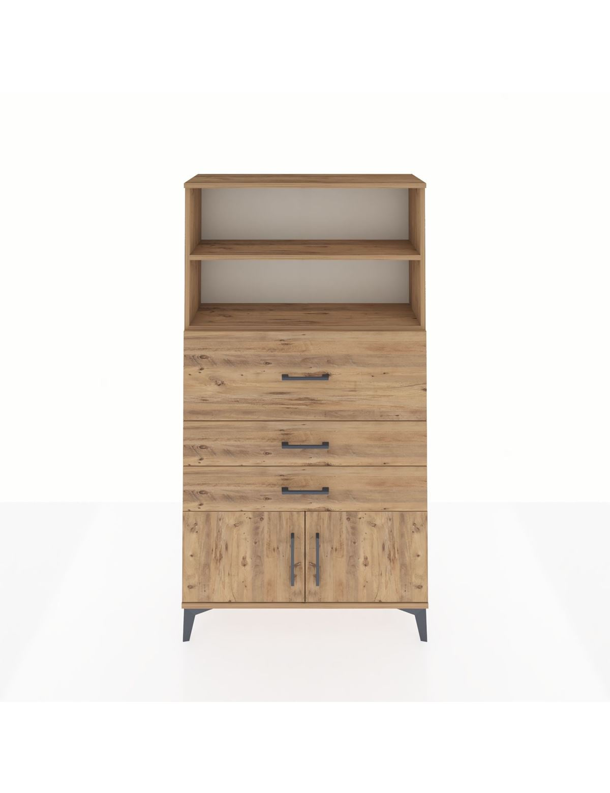Arges Dolap 2 Raflı 3 Çekmeceli 2 Kapaklı 88x30x163 - S21M175V9A