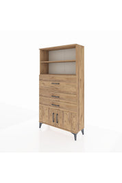 Arges Dolap 2 Raflı 3 Çekmeceli 2 Kapaklı 88x30x163 - S21M175V9A