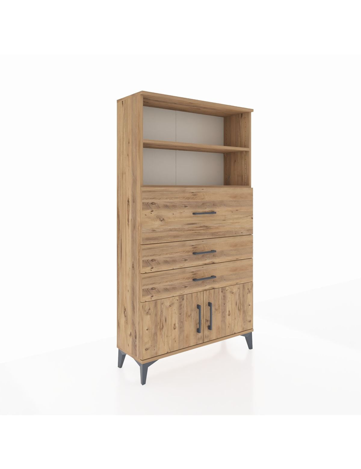 Arges Dolap 2 Raflı 3 Çekmeceli 2 Kapaklı 88x30x163 - S21M175V9A