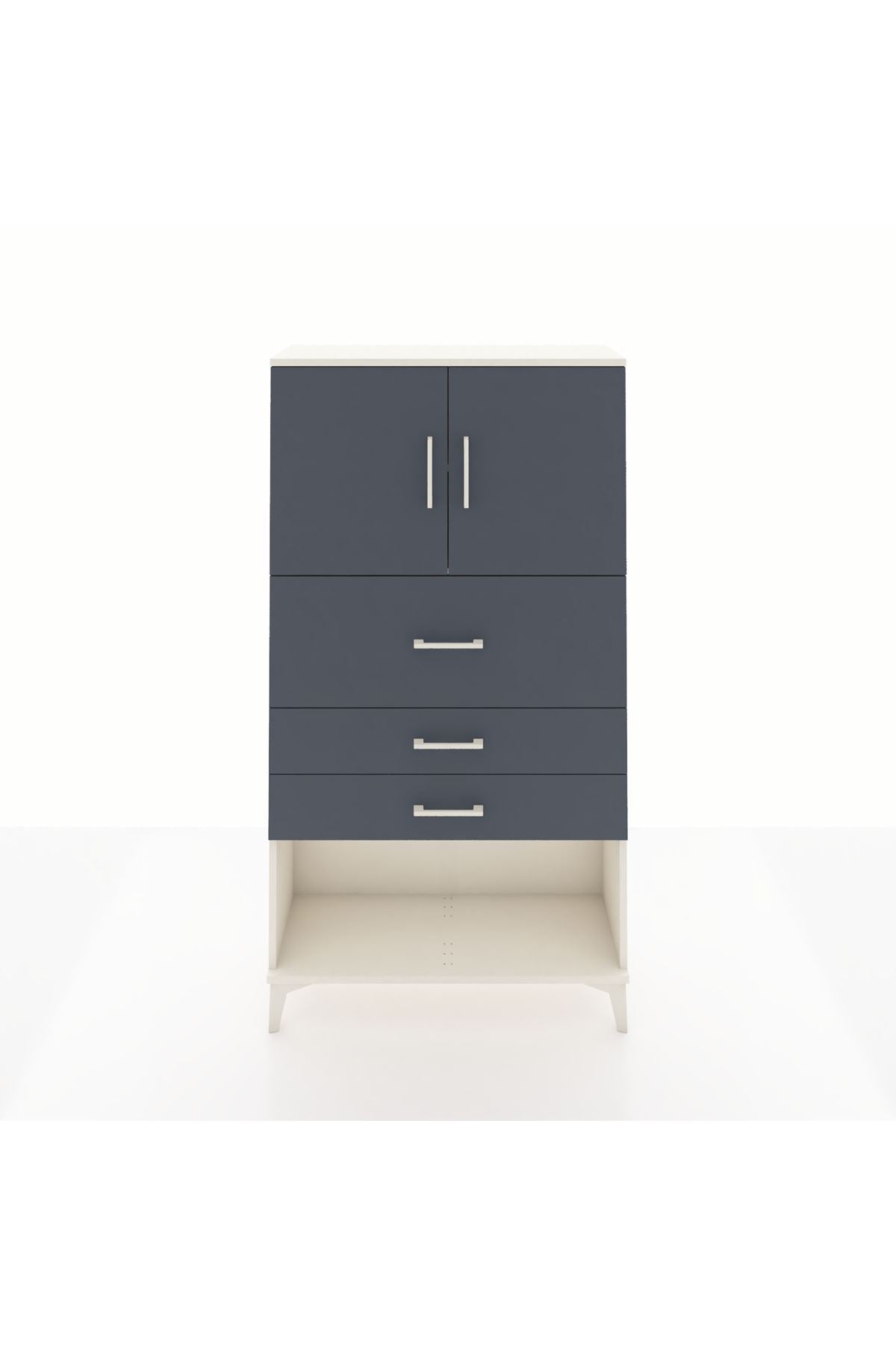 Arges Dolap 2 Raflı 3 Çekmeceli 2 Kapaklı 88x30x163 - S21M176V2A