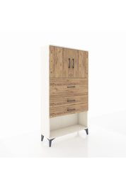 Arges Dolap 2 Raflı 3 Çekmeceli 2 Kapaklı 88x30x163 - S21M176V3A