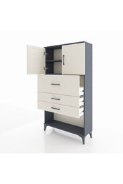 Arges Dolap 2 Raflı 3 Çekmeceli 2 Kapaklı 88x30x163 - S21M176V4A