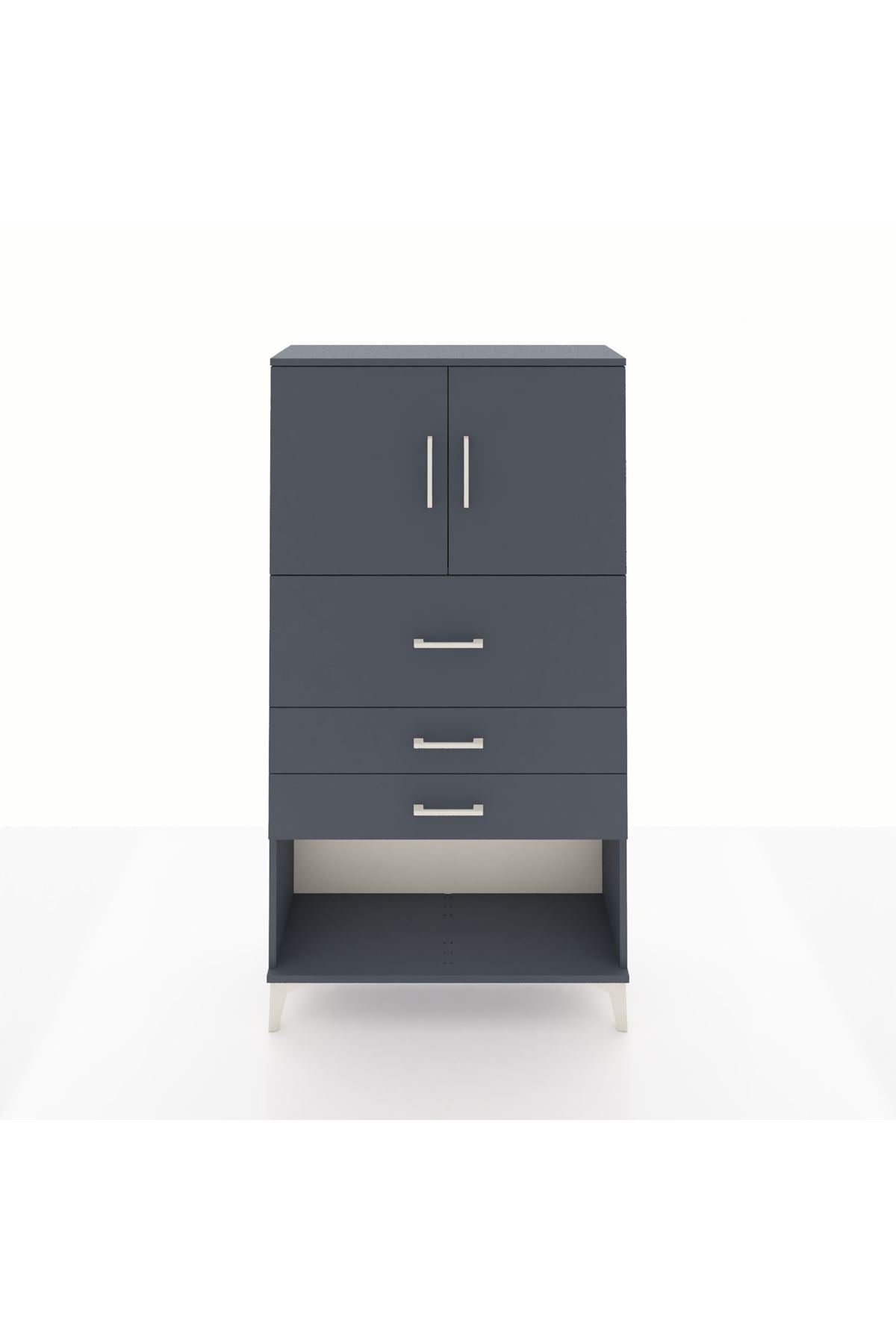 Arges Dolap 2 Raflı 3 Çekmeceli 2 Kapaklı 88x30x163 - S21M176V5A